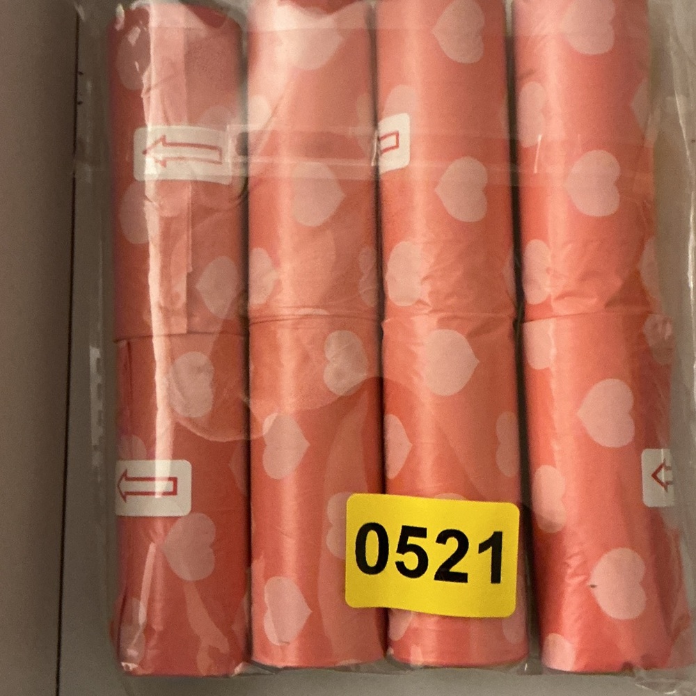 Heart Patterned Pink Waste Bags New